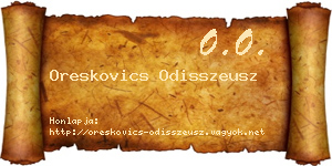 Oreskovics Odisszeusz névjegykártya